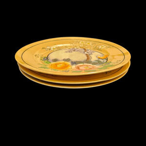 Vintage Made in Japan 7" Dessert Plates Floral Hand Painted Set of 3